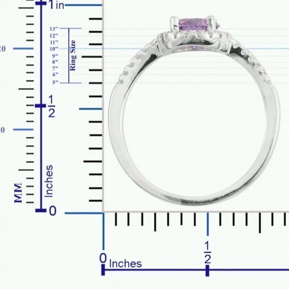 Simulated amethyst ring  - Picture 3 of 5